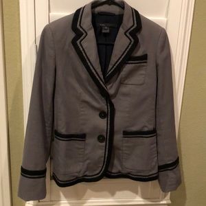 Marc by Marc Jacobs gray cotton blazer black trim